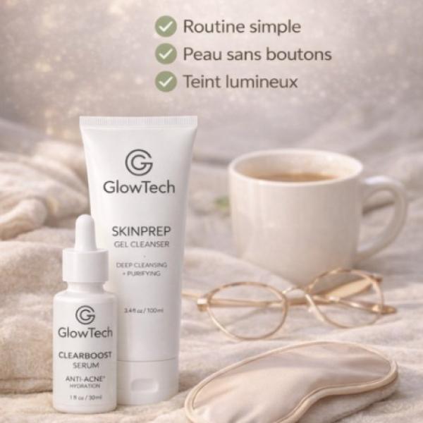 Skinprep Gel cleanser+clearboost serum anti acne